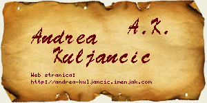 Andrea Kuljančić vizit kartica
